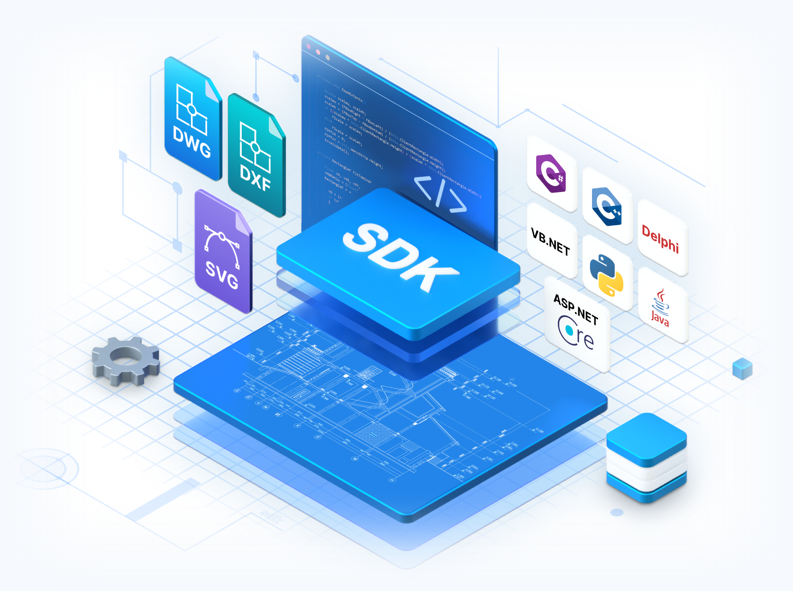 SDK CAO permettant de visualiser et d'exporter des fichiers DWG, DXF et d'autres fichiers CAO