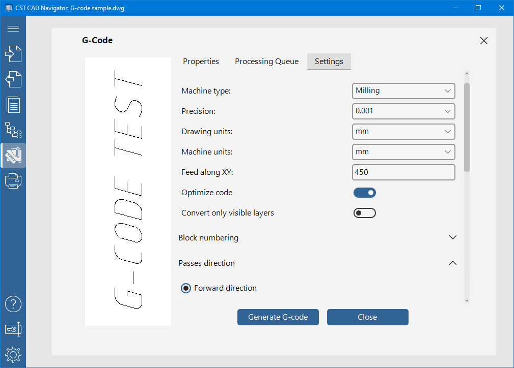 DWG/DXF en G-code