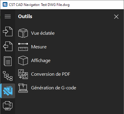 Le bouton Génération de G-code