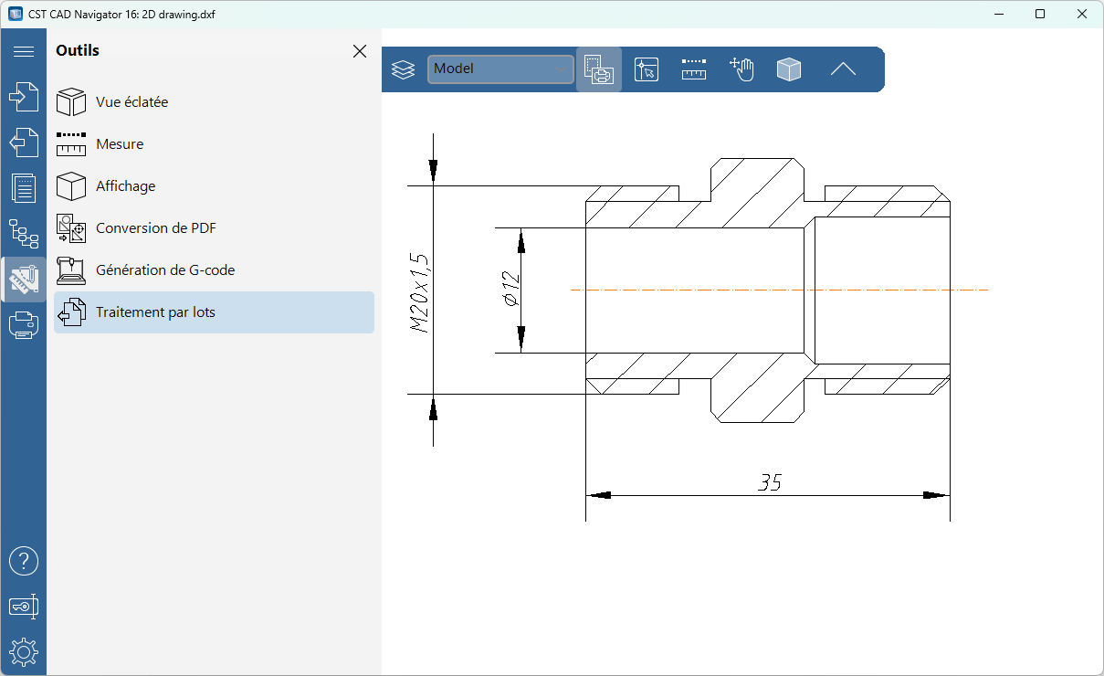 La fonctionnalité Traitemement par lots dans CST CAD Navigator 16